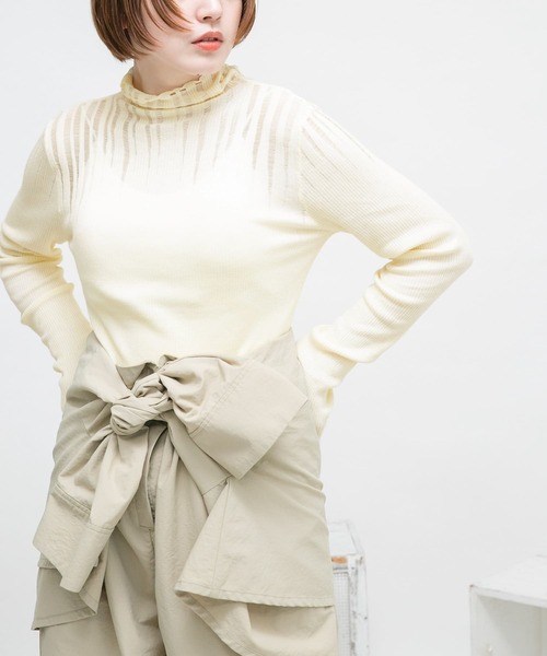 「KBF」 タートルネックニット ONE ホワイト レディース_画像5