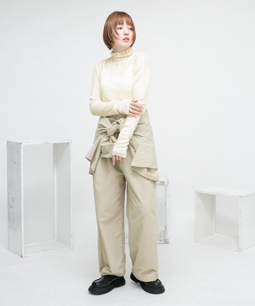 「KBF」 タートルネックニット ONE ホワイト レディース_画像10