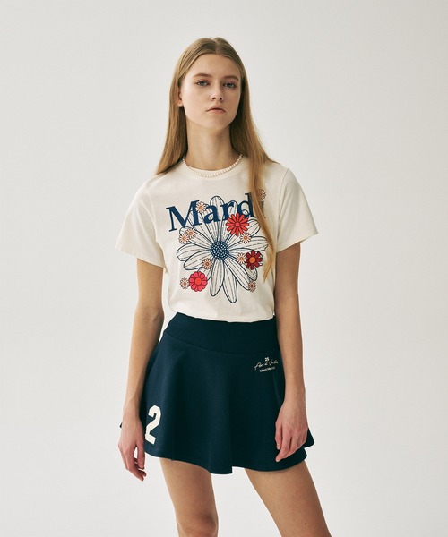Mardi Mercredi tシャツ SLIM TSHIRT FLOWERMARDI BLOSSOM