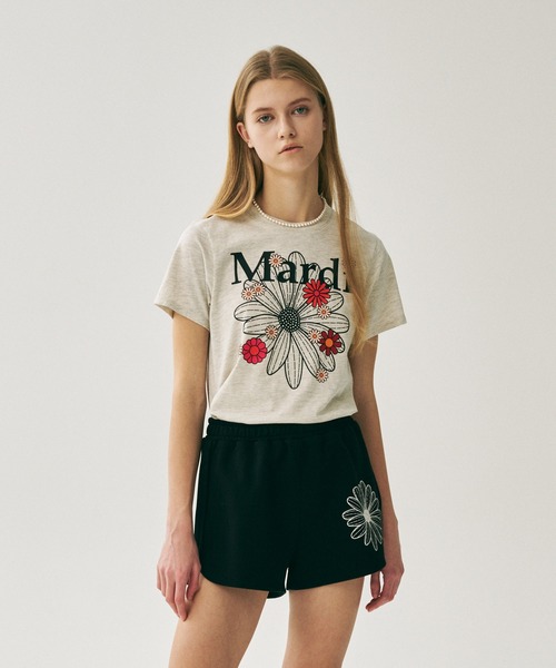 Mardi Mercredi tシャツ SLIM TSHIRT FLOWERMARDI BLOSSOM