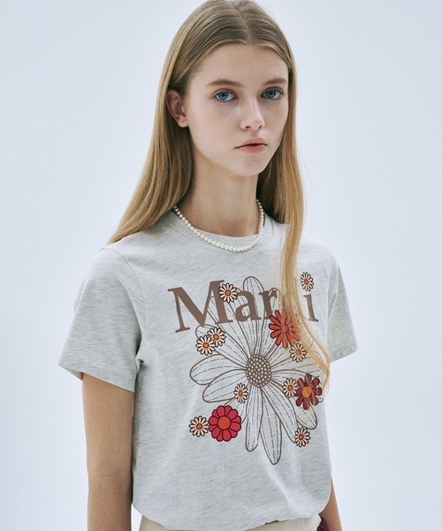 【即発】MARDI MERCREDI Tシャツ SLIM FLOWERMARDI BLOSSOM 韓国 Mardi Mercredi tシャツ SLIM TSHIRT FLOWERMARDI BLOSSOM