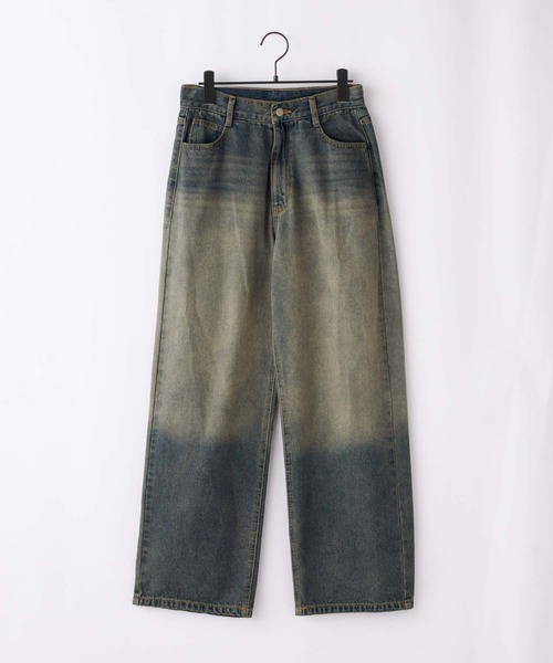 [nui nullu] обработка Denim брюки M голубой женский 
