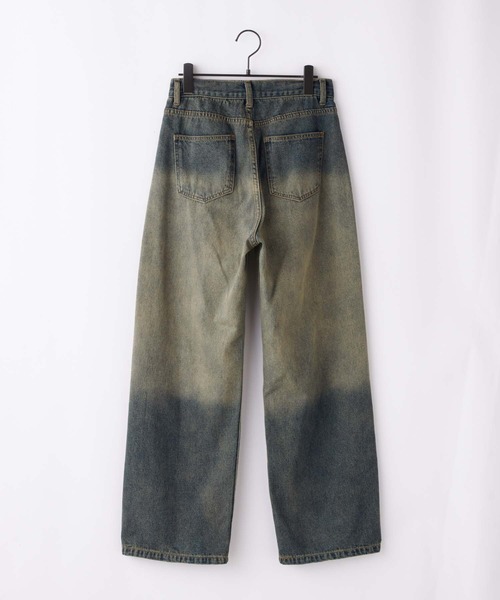 [nui nullu] обработка Denim брюки M голубой женский 