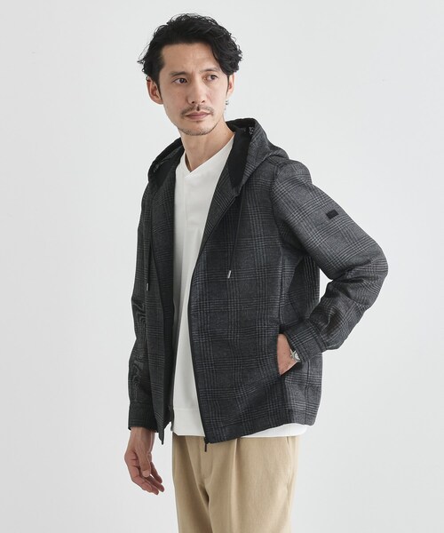 タケオキクチ（TAKEO KIKUCHI）/【軽羽織】カラミ織り フード羽織りシャツ TAKEO KIKUCHI（タケオキクチ） シャツ 「軽羽織」カラミ織り フード