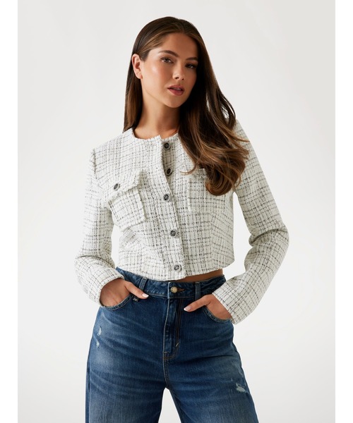 ジャケット・アウター tweed over jacket / mini skirt Tweed check jacket – BUNNY APARTMENT