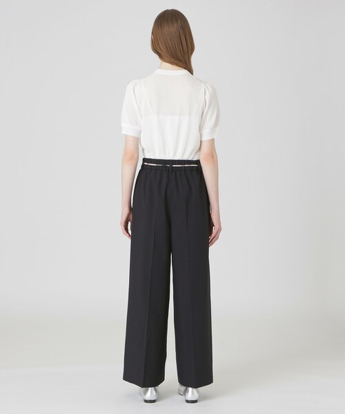 ジンBLUE LABEL CRESTBRIDGEドライオックスワイドパンツ BLUE LABEL CRESTBRIDGE パンツ ハイカウントナノワイドパンツ