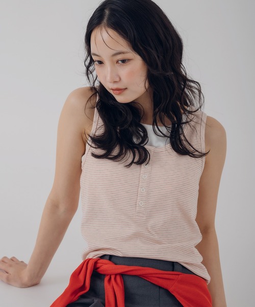 MUHET（ミュエータ） タンクトップ ノースリーブ layered like tank