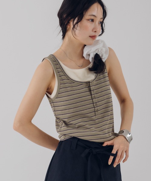 MUHET（ミュエータ） タンクトップ ノースリーブ layered like tank