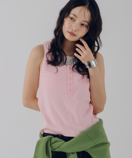 MUHET（ミュエータ） タンクトップ ノースリーブ layered like tank