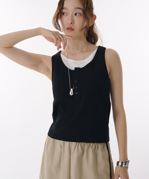 NAPE_ネイプ 黒 セットアップ　タンクトップ・ノースリーブ NAPE_ネイプ 黒 セットアップ タンクトップ・ノースリーブ