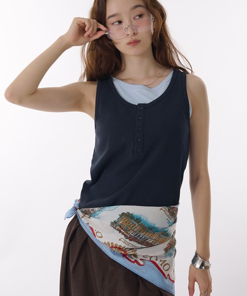 MUHET（ミュエータ） タンクトップ ノースリーブ layered like tank