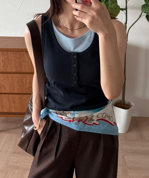 MUHET（ミュエータ） タンクトップ ノースリーブ layered like tank