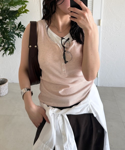MUHET（ミュエータ） タンクトップ ノースリーブ layered like tank