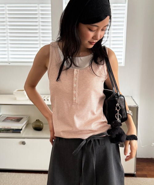 MUHET（ミュエータ） タンクトップ ノースリーブ layered like tank