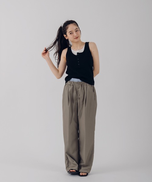 MUHET（ミュエータ） タンクトップ ノースリーブ layered like tank 