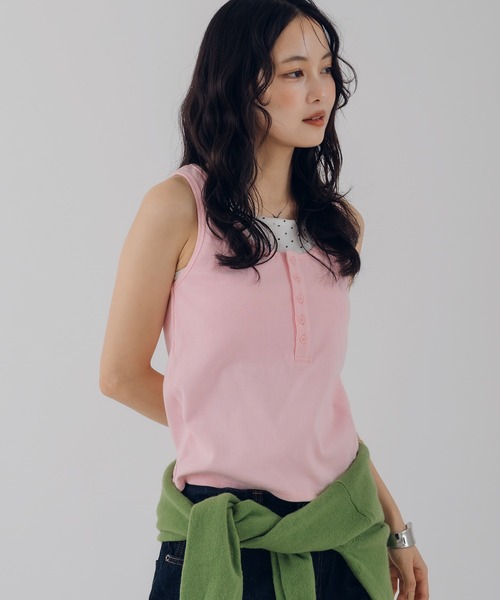MUHET（ミュエータ） タンクトップ ノースリーブ layered like tank