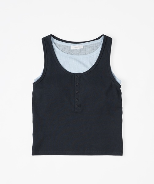 【美品/即日発送可】黒のプリーツノースリーブタンクトップ OPAQUE.CLIP タンクトップ ノースリーブ フライスアメリカン