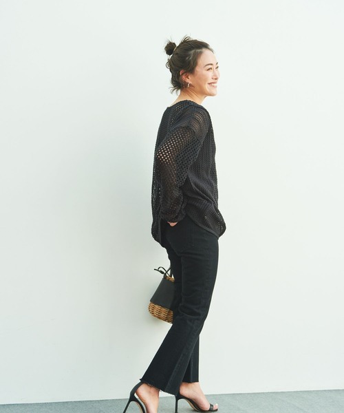 「A part by」 加工デニムパンツ MEDIUM ブルー レディース