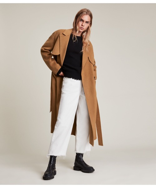 「ALLSAINTS」 トレンチコート 4 ブラウン レディース_画像7