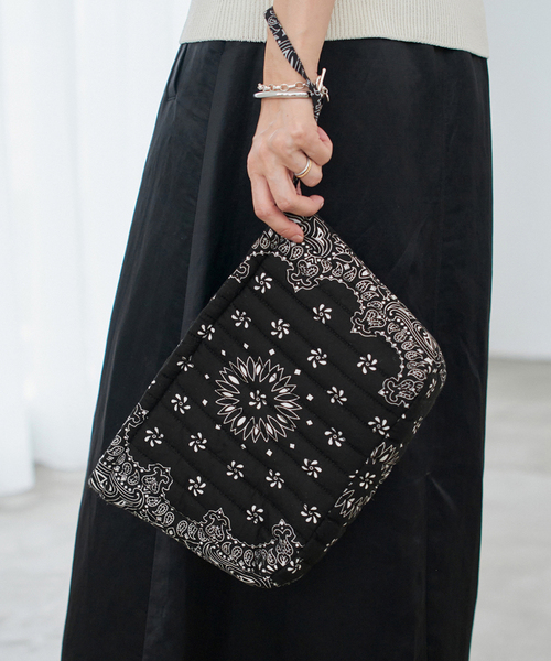 IENA/MALUSマリュス BANDANA QUILTING POUCポーチ IENA（イエナ） ポーチ MALUS/マリュス BANDANA QUILTING POUCH ポーチ