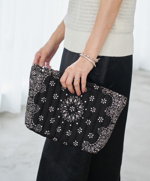 IENA（イエナ） ポーチ MALUS/マリュス BANDANA QUILTING POUCH ポーチ