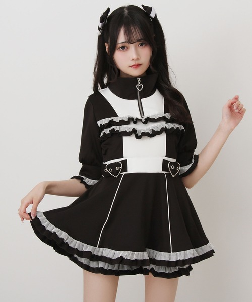 DearMyLove セットアップ フリルたっぷりジャージセットアップ