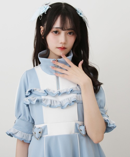 DearMyLove セットアップ 夏 フリルたっぷりジャージセットアップ