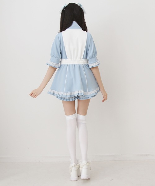 DearMyLove セットアップ 夏 フリルたっぷりジャージセットアップ