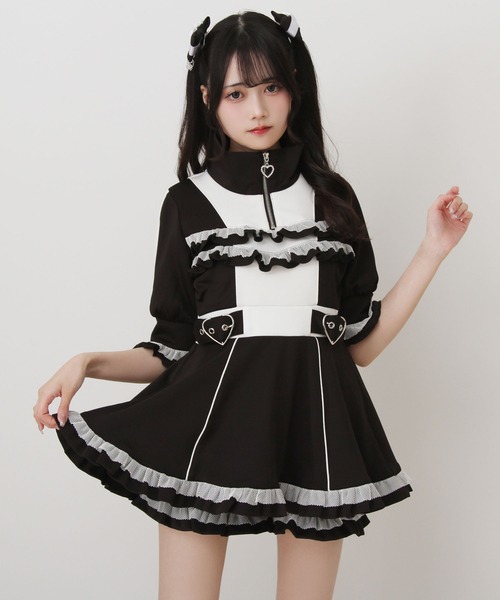 DearMyLove セットアップ フリルたっぷりジャージセットアップ