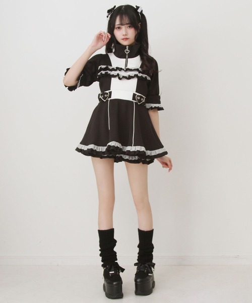 DearMyLove セットアップ 夏 フリルたっぷりジャージセットアップ
