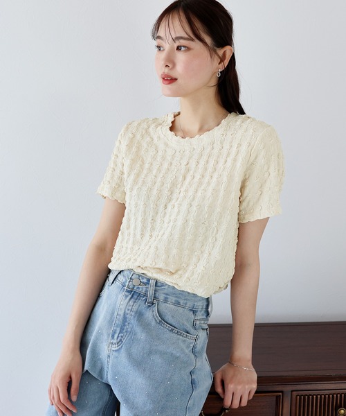 「BLUEEAST」 半袖カットソー MEDIUM ピンク レディース