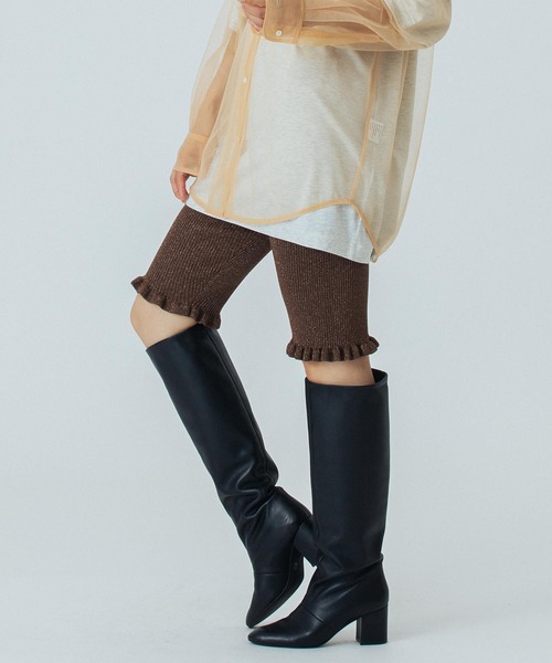 ROSE BUD（ローズバッド） パンツ (CREOLME)LAME KNIT HALF PANTS