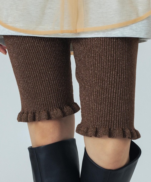 ROSE BUD（ローズバッド） パンツ (CREOLME)LAME KNIT HALF PANTS