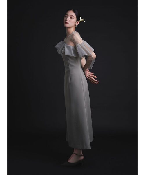 【完売品】LADYアシンメトリーフリルドレス LAGUNAMOON（ラグナムーン） ドレス LADYアシンメトリーフリルドレス