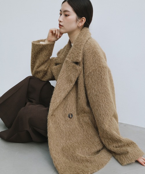 andme（アンドミー） コート チェスターコート シャギー起毛ビック
