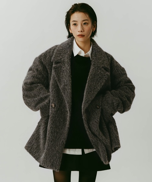 andme（アンドミー） コート チェスターコート シャギー起毛ビック