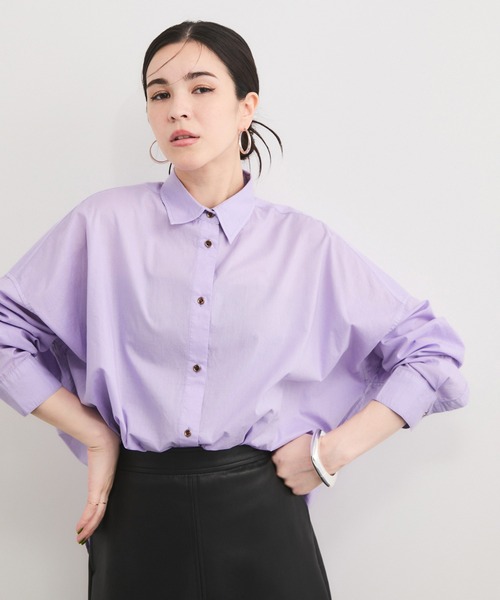 LE CERCLE par rope' ブラウス シャツ 製品染めカシュクールシャツ