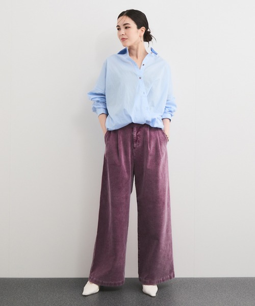 LE CERCLE par rope' ブラウス シャツ 製品染めカシュクールシャツ