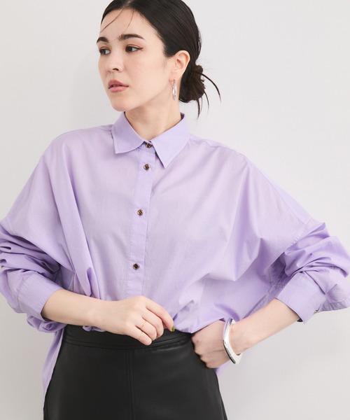 LE CERCLE par rope' ブラウス シャツ 製品染めカシュクールシャツ