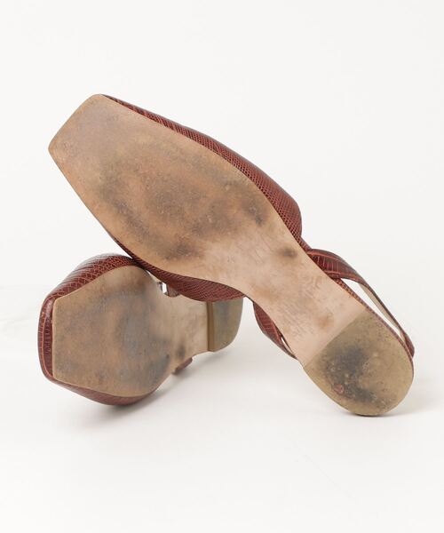 「ODETTE E ODILE」 フラットサンダル 25cm ダークブラウン レディース_画像3