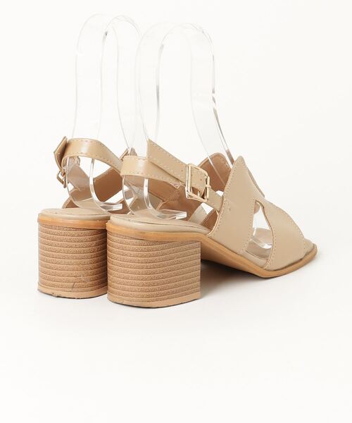 「IRADOWL」 ヒールサンダル 35 ベージュ レディース_画像2