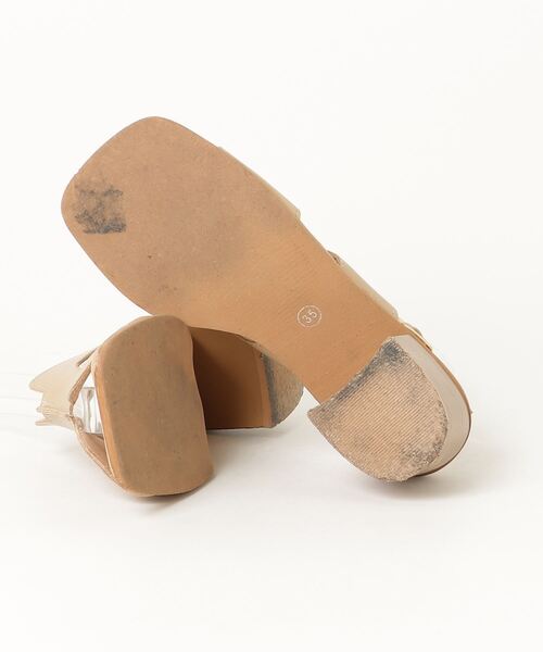 「IRADOWL」 ヒールサンダル 35 ベージュ レディース_画像3