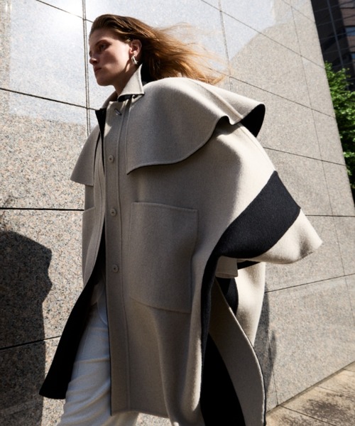 ADORE（アドーア） ステンカラーコート コート Ca混2TONEリバー