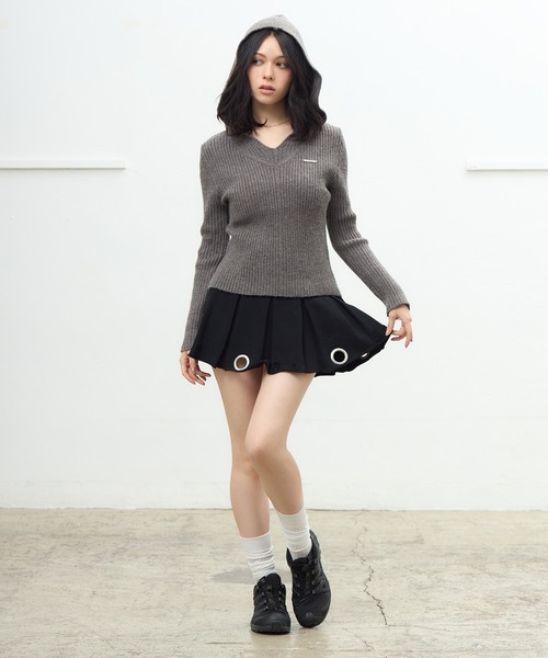 ACLENTニットセーター ACLENT（アクレント） ニット セーター エンブレムロゴステッチニット