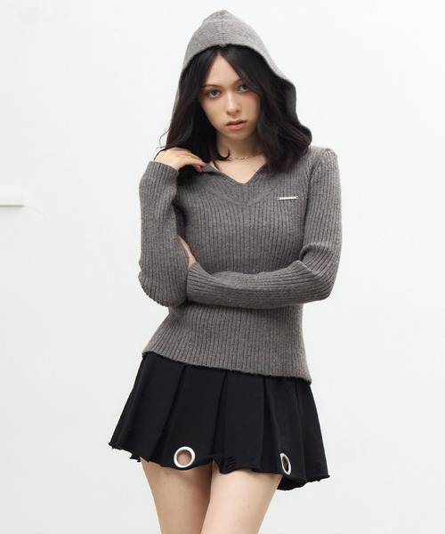 ACLENT（アクレント） ニット セーター コンパクトフードニット