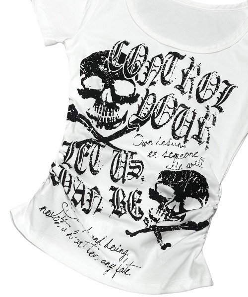 「XU」 半袖Tシャツ ONE SIZE ホワイト レディース_画像3