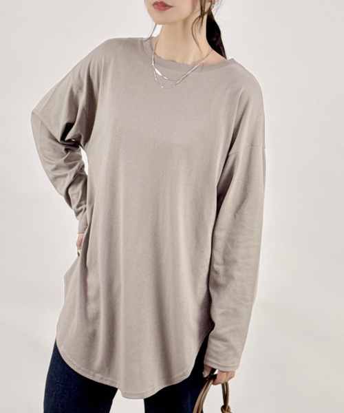 CLOTHY tシャツ 「ゆったり長めのオーバーシルエット」裾カーブビッグ
