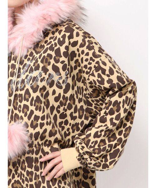 ジェイダGYDA×GALFYbijoulogo leopard BIG パーカー GALFY（ガルフィー） パーカー GYDA×GALFY bijou logo leopard BIG