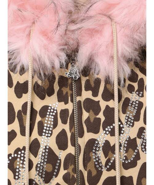 GALFY（ガルフィー） パーカー GYDA×GALFY bijou logo leopard BIG