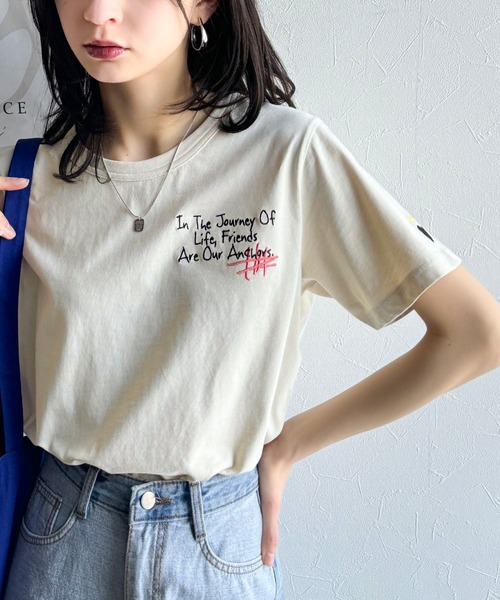 [classicalelf] короткий рукав футболка LARGE белый женский 